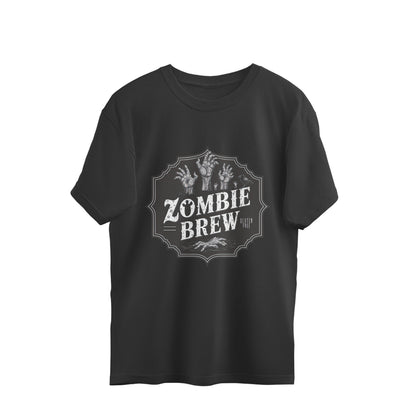 Zombie Brew Oversized T-Shirt Black Printrove