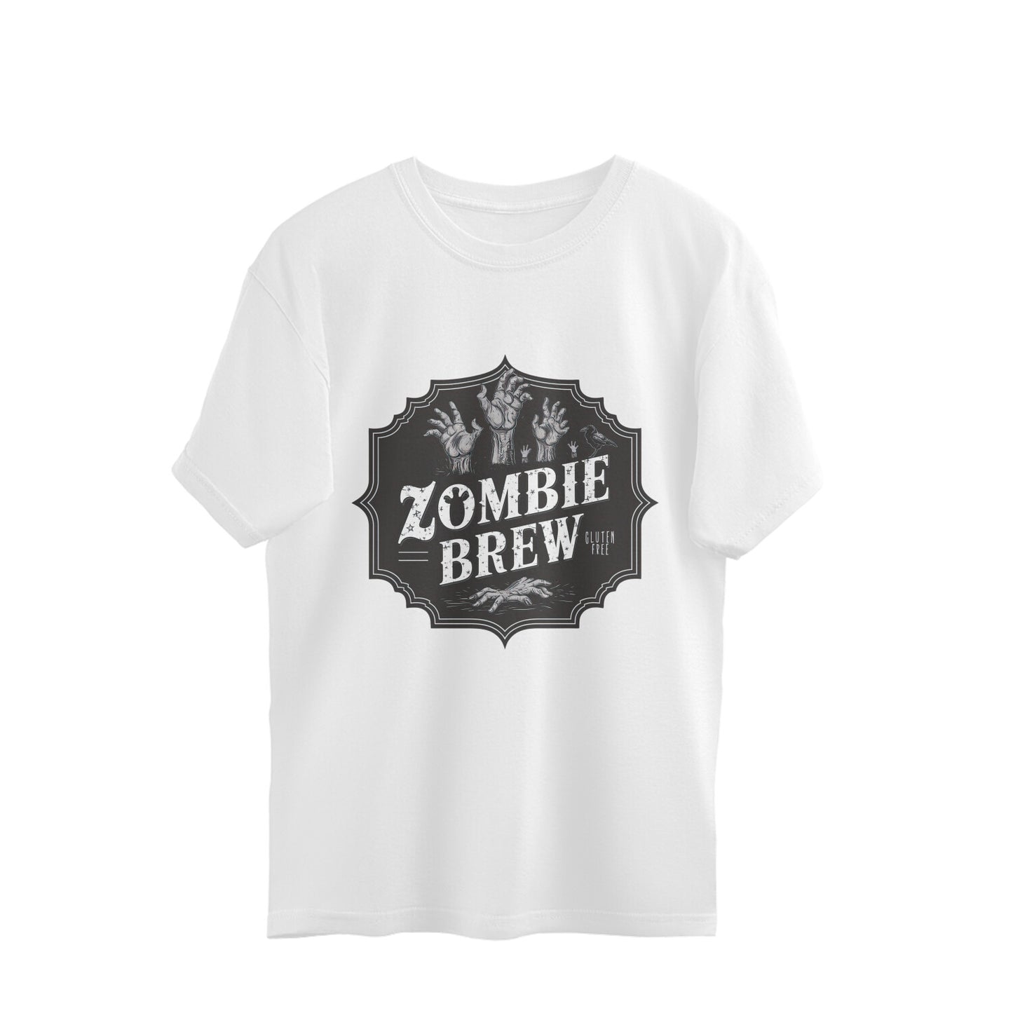 Zombie Brew Oversized T-Shirt White Printrove