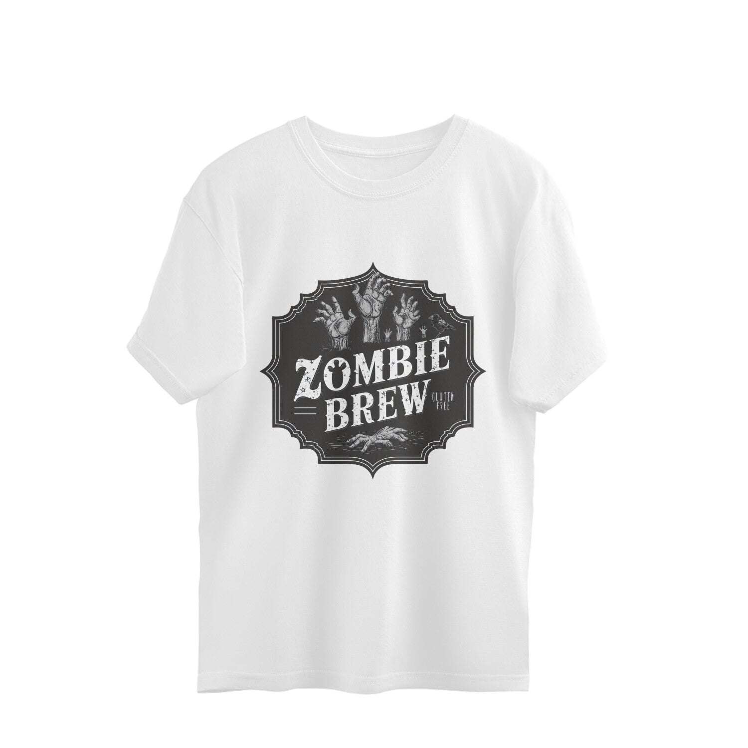 Zombie Brew Oversized T-Shirt White Printrove