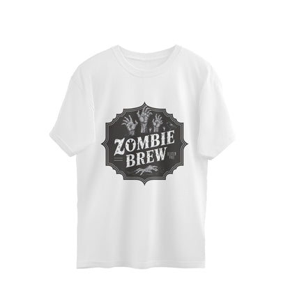 Zombie Brew Oversized T-Shirt White Printrove