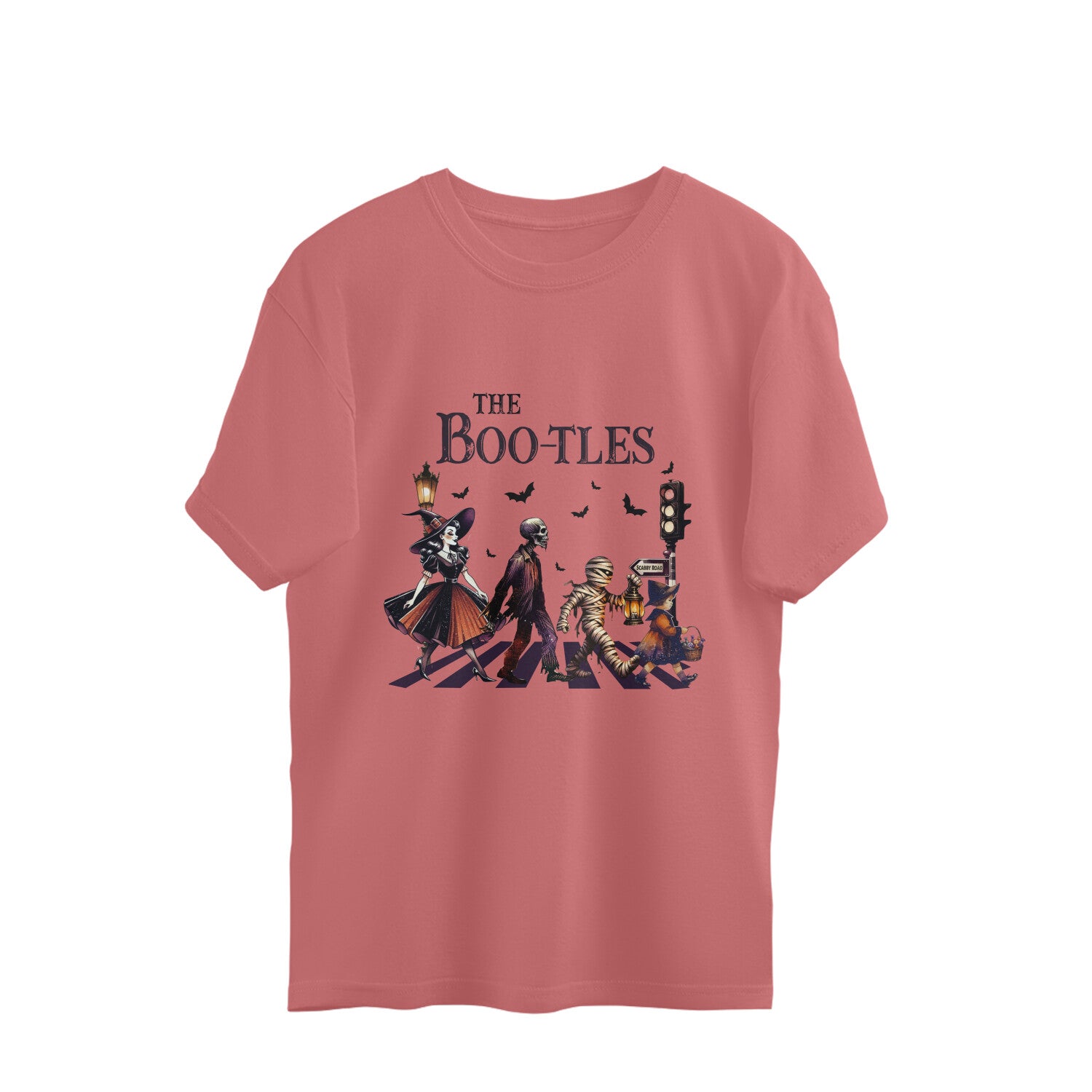 The Bootles Oversized T-Shirt Dusty Rose Printrove