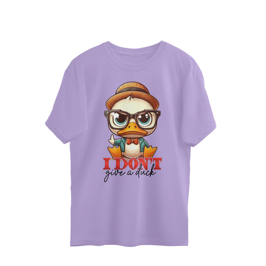 I Don't Give A Duck Oversized T-Shirt Iris Lavender Printrove