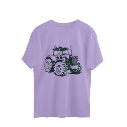 Monster Tractor Oversized T-Shirt Iris Lavender Printrove