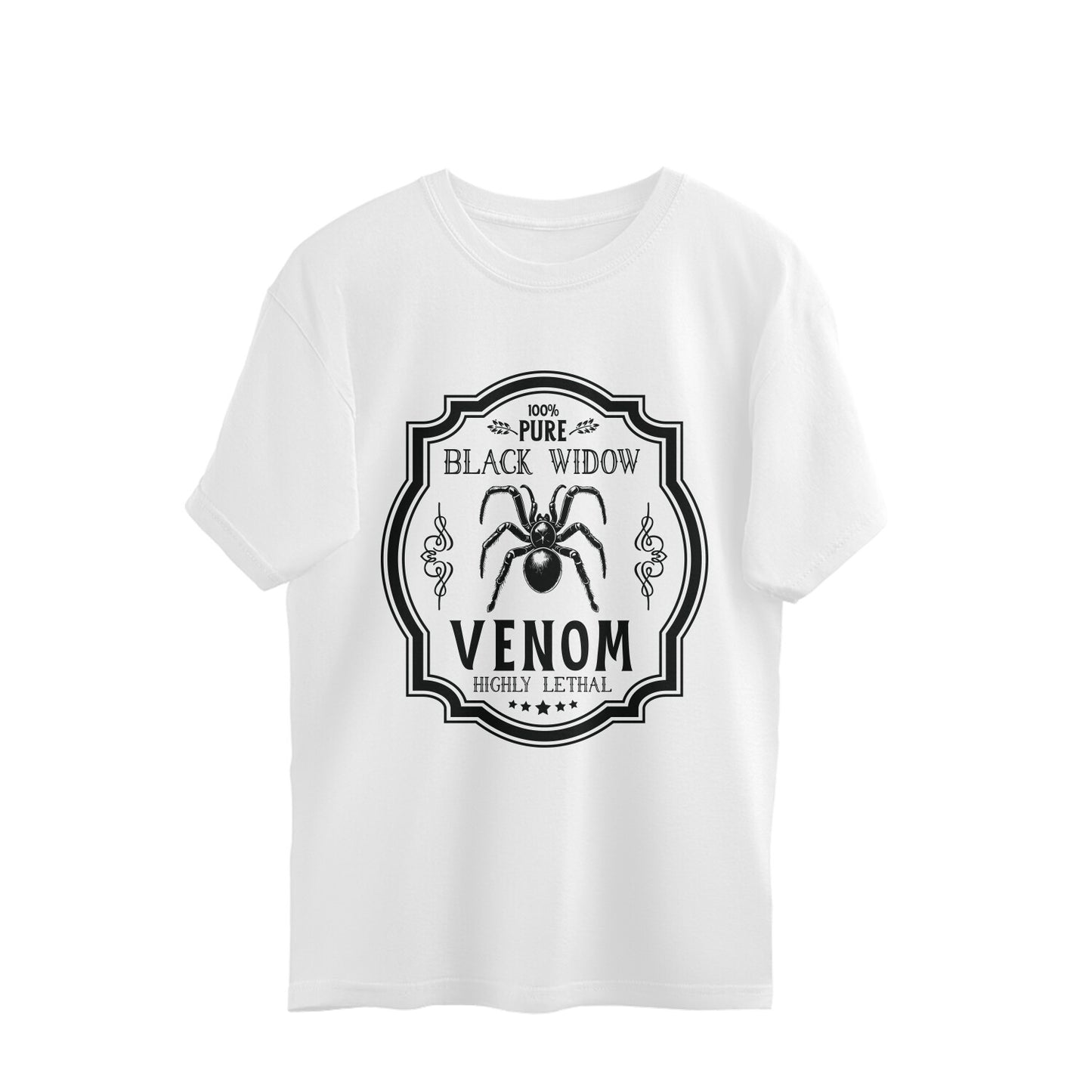 Black Widow Venom Oversized T-Shirt White Printrove