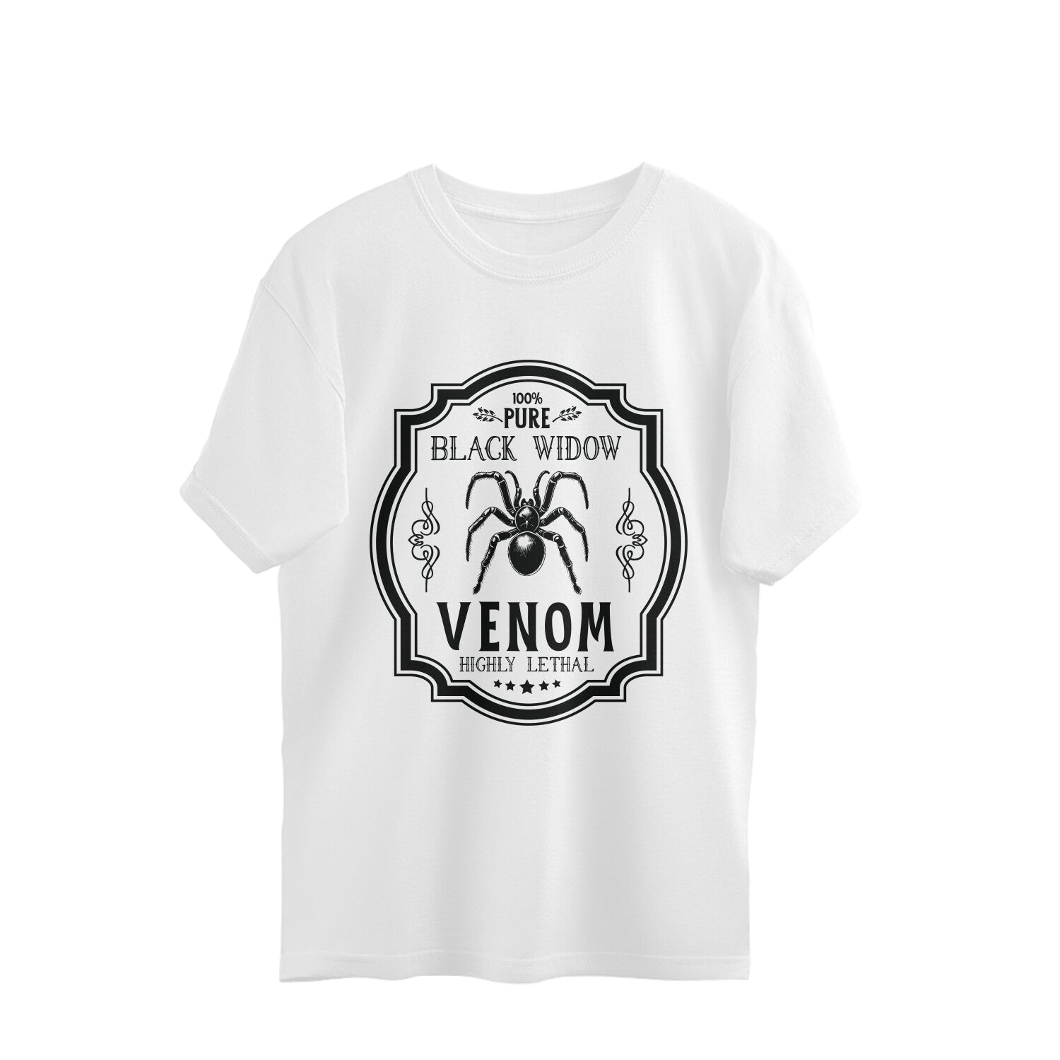 Black Widow Venom Oversized T-Shirt White Printrove