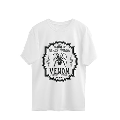 Black Widow Venom Oversized T-Shirt White Printrove