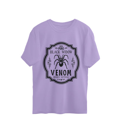 Black Widow Venom Oversized T-Shirt Iris Lavender Printrove