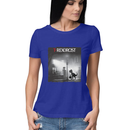 T-Rexorcist Women's T-Shirt Royal Blue Printrove