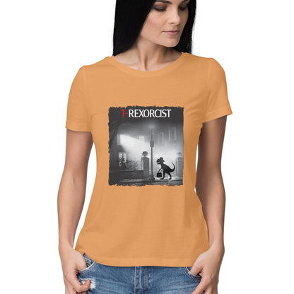 T-Rexorcist Women's T-Shirt Mustard Yellow Printrove
