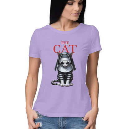 The Cat Nun Women's T-Shirt Iris Lavender Printrove