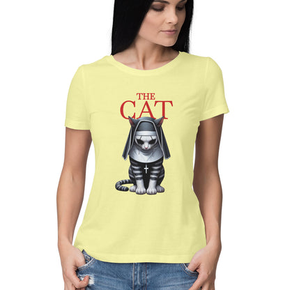 The Cat Nun Women's T-Shirt Butter Yellow Printrove