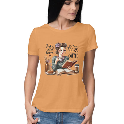 Just A Girl Who Loves Women's T-Shirt Mustard Yellow Printrove