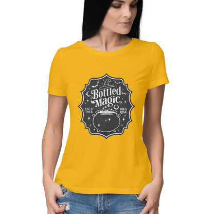 Bottled Magic Women's T-Shirt Golden Yellow Printrove