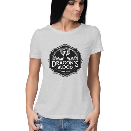 Dragon's Blood Women's T-Shirt Melange Grey Printrove