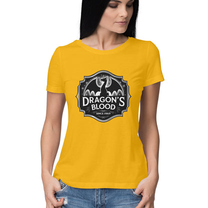 Dragon's Blood Women's T-Shirt Golden Yellow Printrove