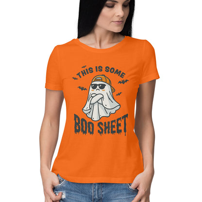 This Is Some Boo Sheet Women's T-Shirt Orange Printrove