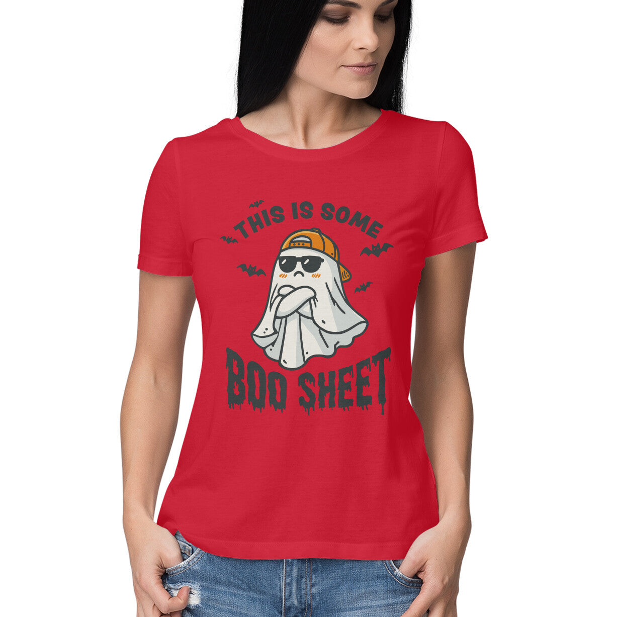 This Is Some Boo Sheet Women's T-Shirt Red Printrove