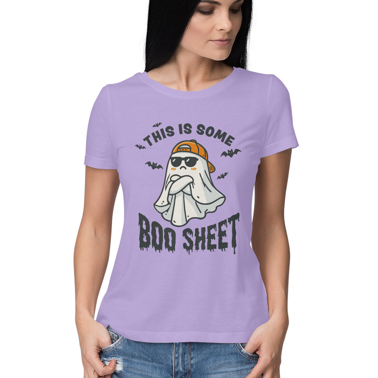This Is Some Boo Sheet Women's T-Shirt Iris Lavender Printrove