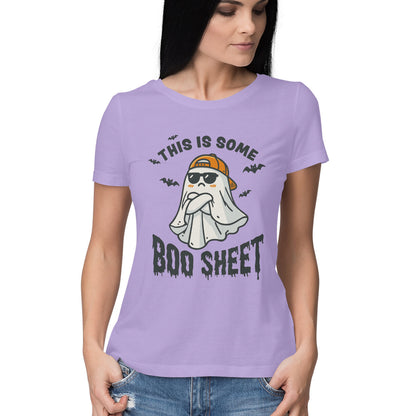 This Is Some Boo Sheet Women's T-Shirt Iris Lavender Printrove