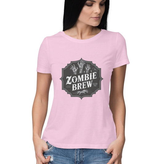 Zombie Brew Women's T-Shirt Light Pink Printrove