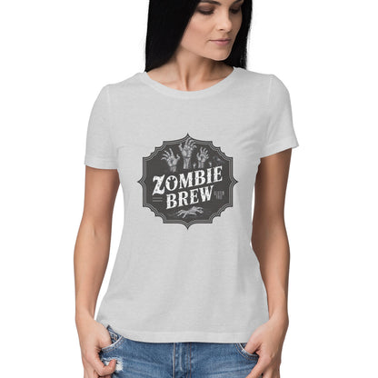 Zombie Brew Women's T-Shirt Melange Grey Printrove
