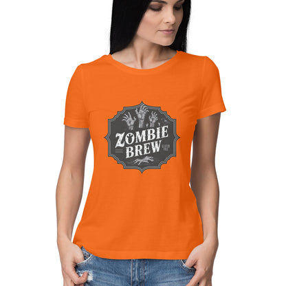 Zombie Brew Women's T-Shirt Orange Printrove