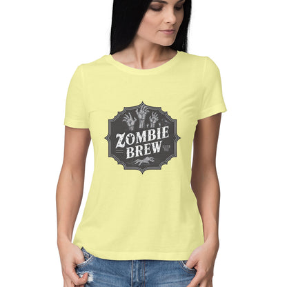 Zombie Brew Women's T-Shirt Butter Yellow Printrove