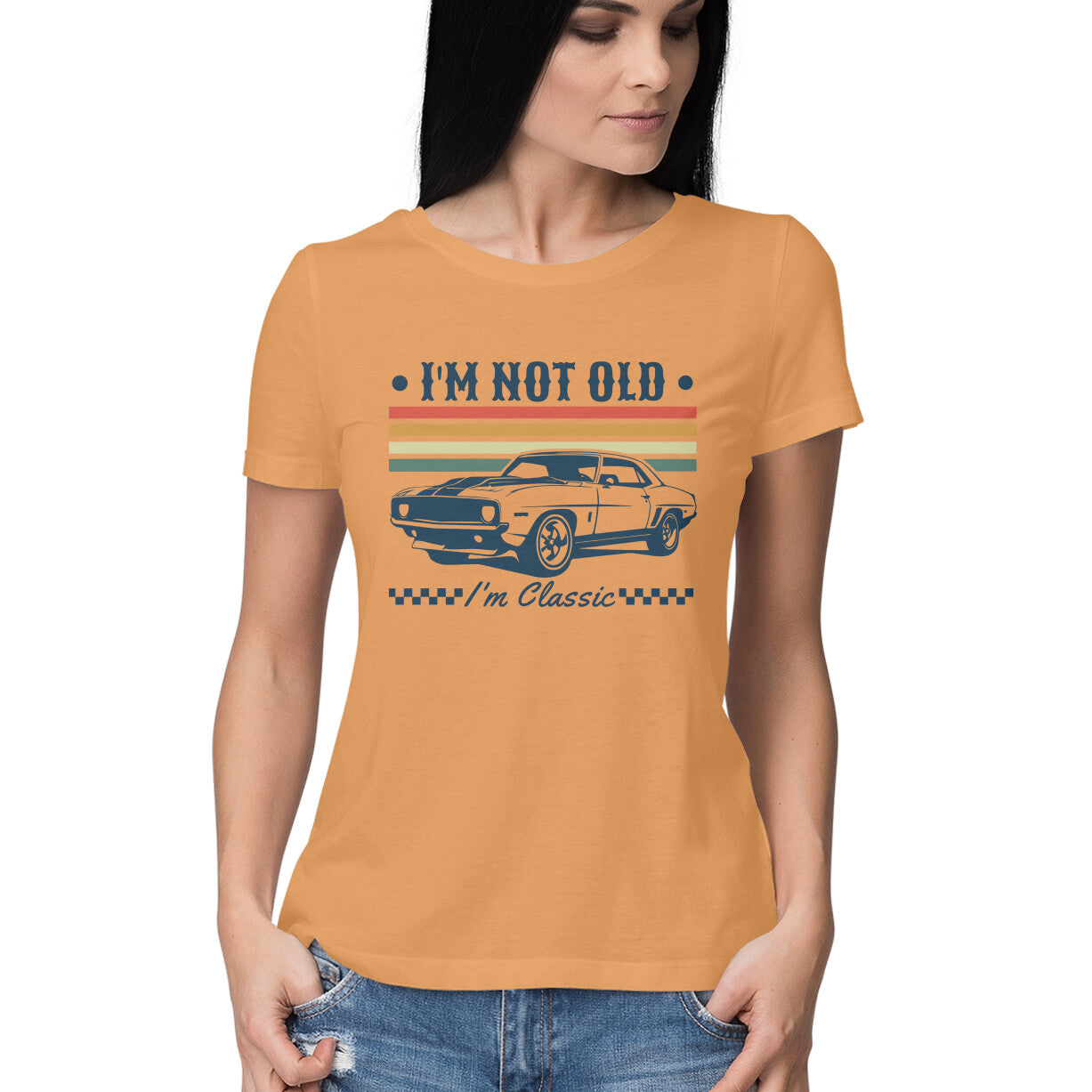 I'm Not Old Women's T-Shirt Mustard Yellow Printrove
