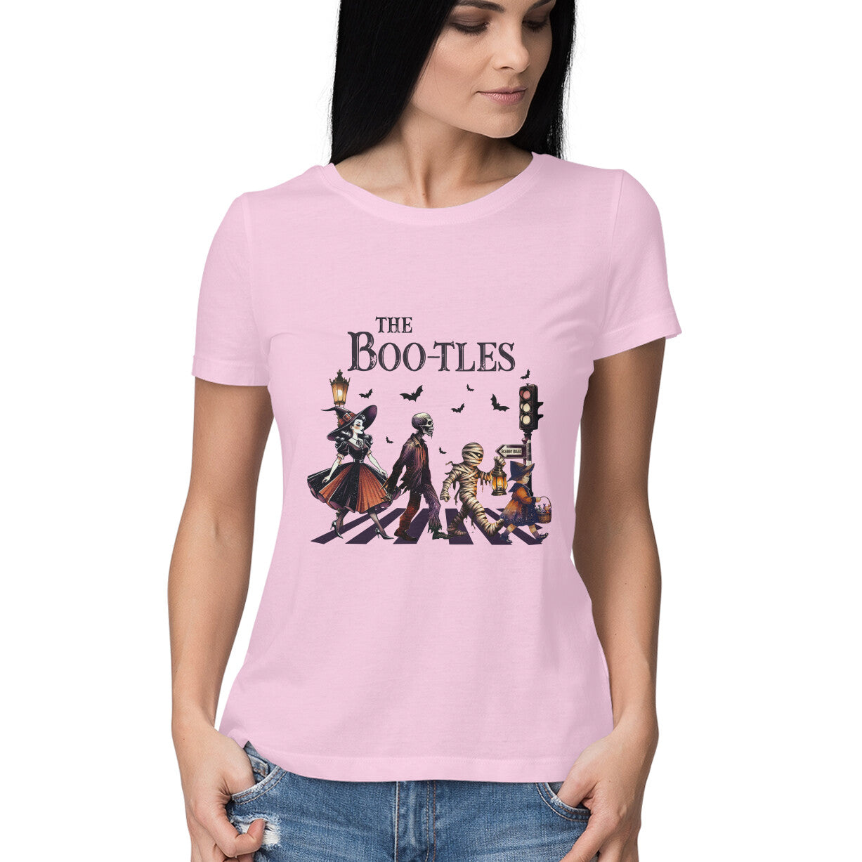 The Bootles Women's T-Shirt Light Pink Printrove