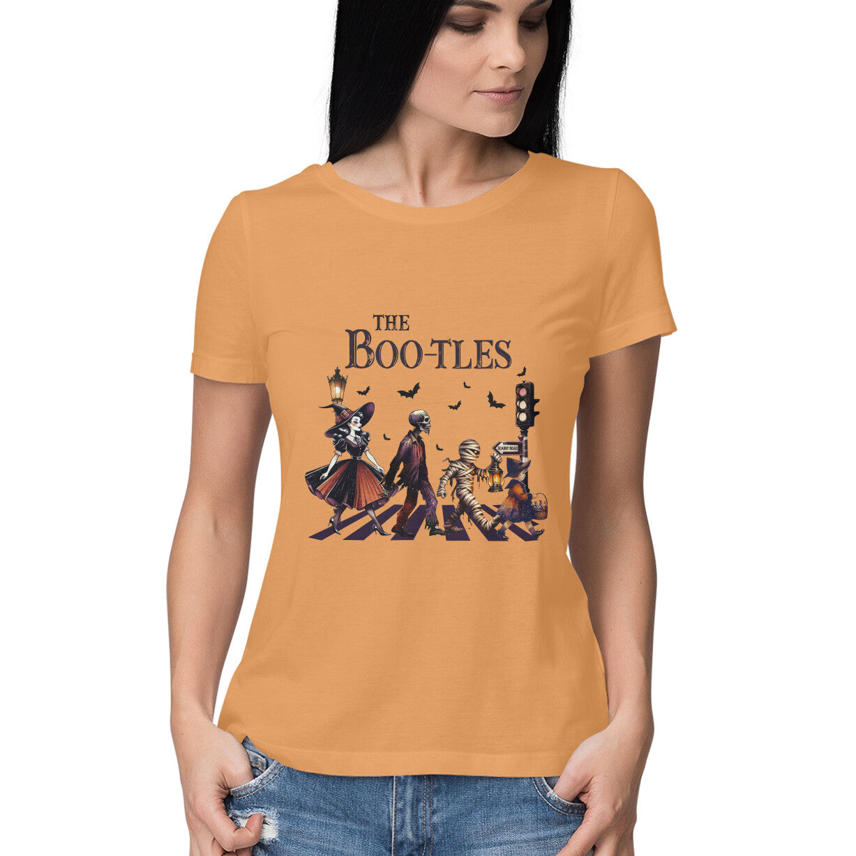 The Bootles Women's T-Shirt Mustard Yellow Printrove