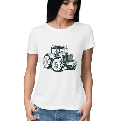Monster Tractor Women's T-Shirt White Printrove