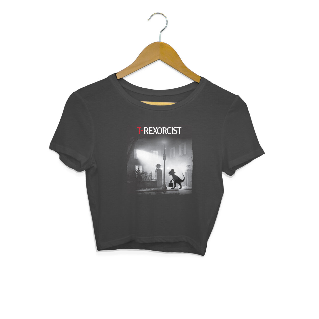 T-Rexorcist Crop Top Black Printrove