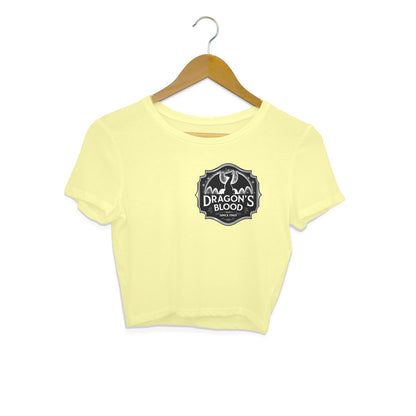 Dragon's Blood Crop Top Butter Yellow Printrove
