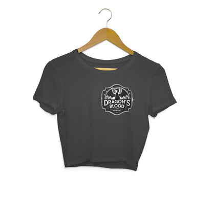 Dragon's Blood Crop Top Black Printrove
