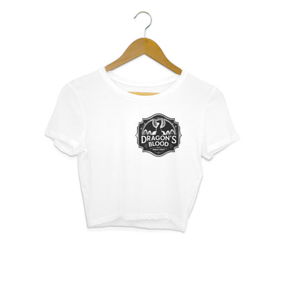 Dragon's Blood Crop Top White Printrove