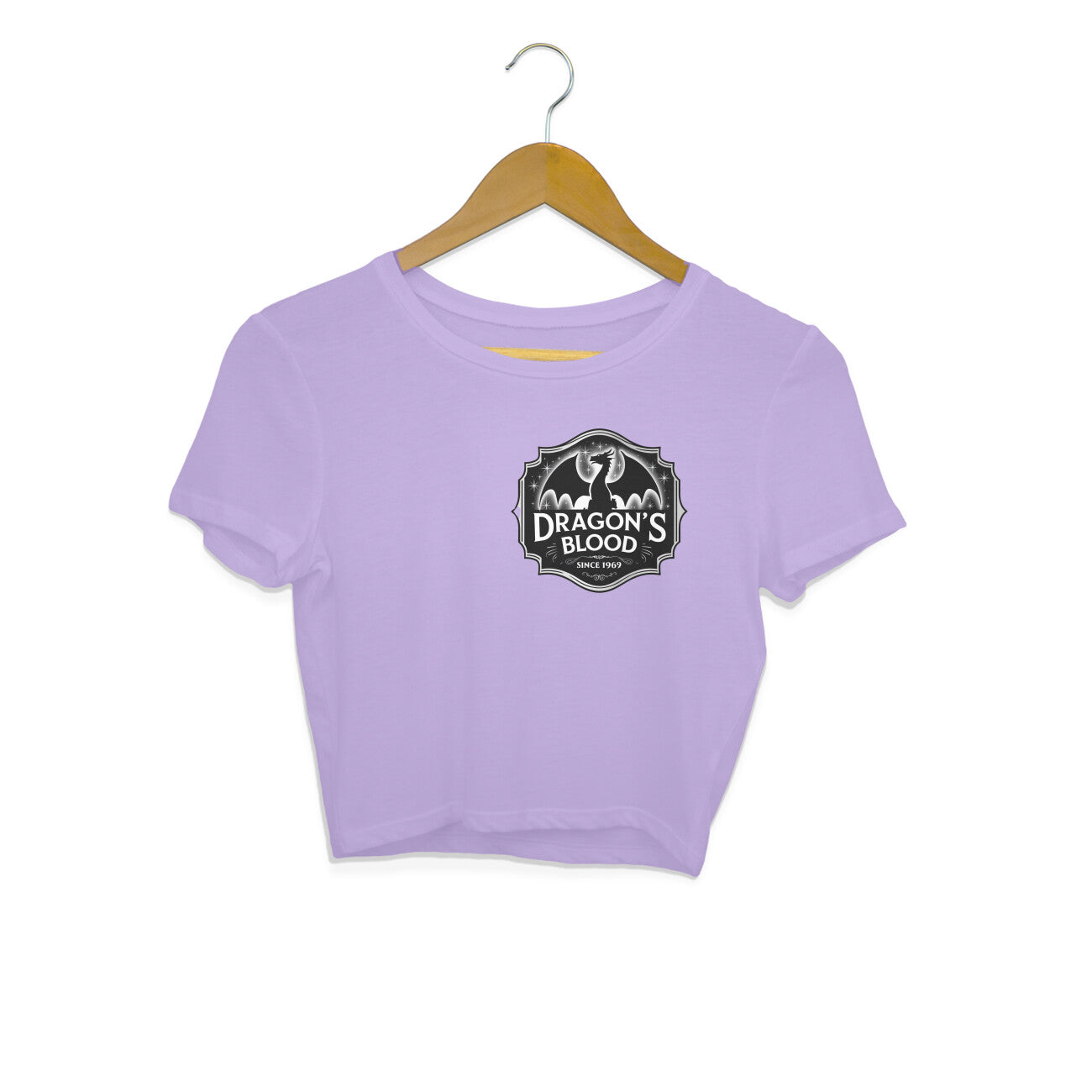 Dragon's Blood Crop Top Iris Lavender Printrove
