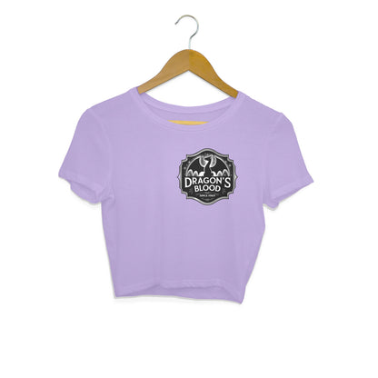 Dragon's Blood Crop Top Iris Lavender Printrove