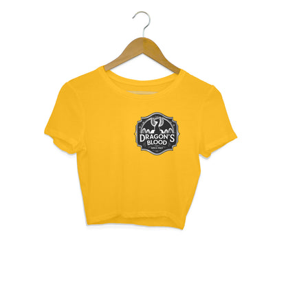 Dragon's Blood Crop Top Golden Yellow Printrove