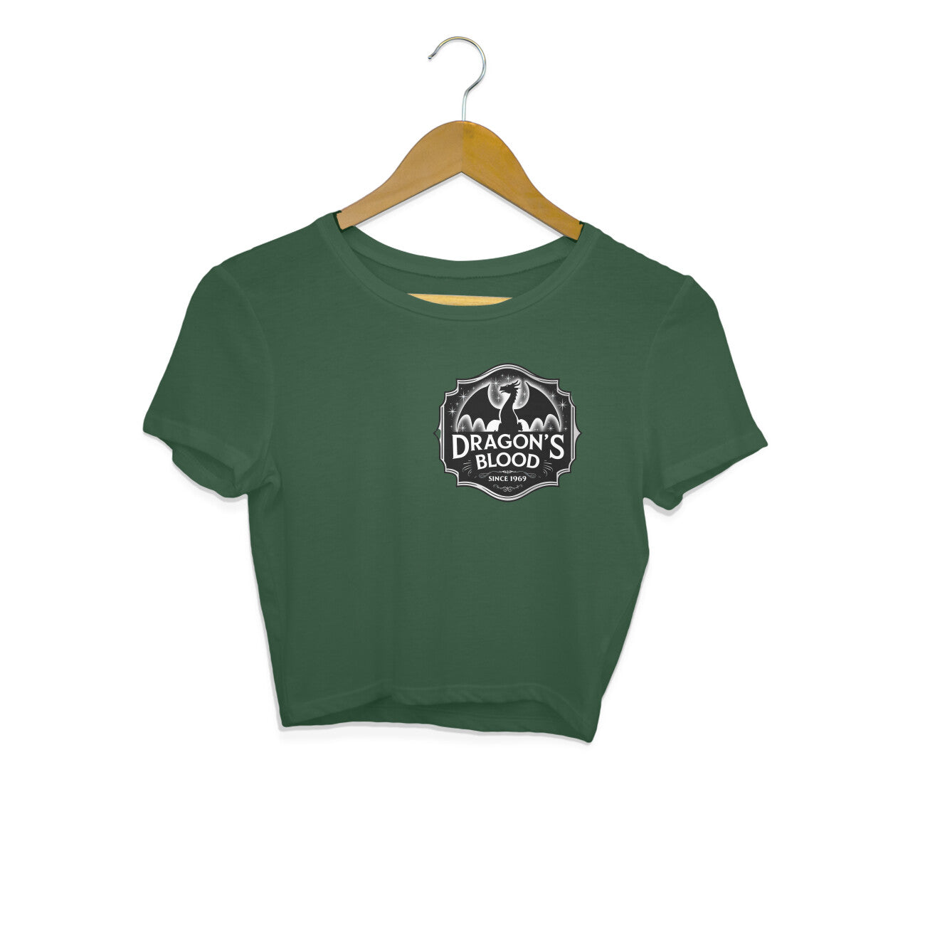 Dragon's Blood Crop Top Olive Green Printrove