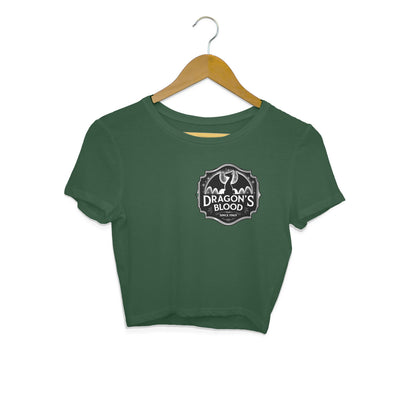 Dragon's Blood Crop Top Olive Green Printrove