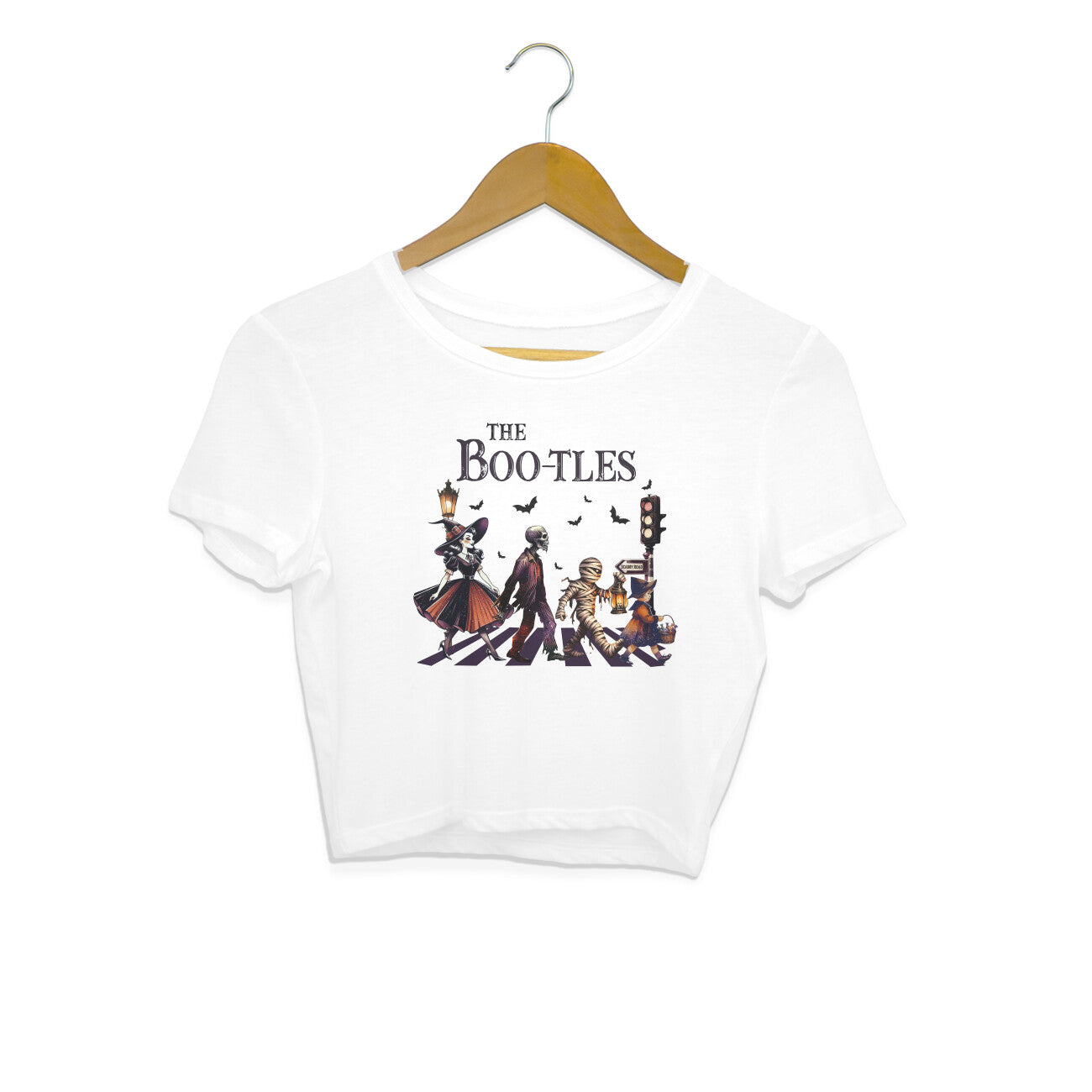 The Bootles Crop Top White Printrove