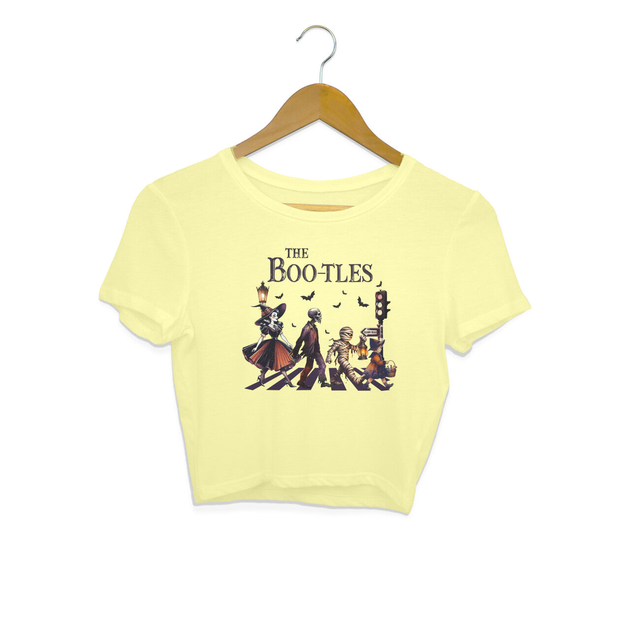 The Bootles Crop Top Butter Yellow Printrove
