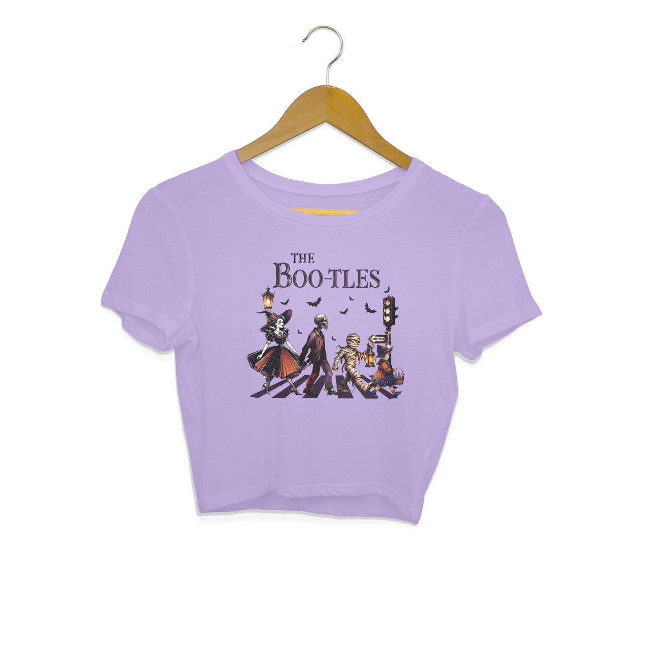 The Bootles Crop Top Iris Lavender Printrove