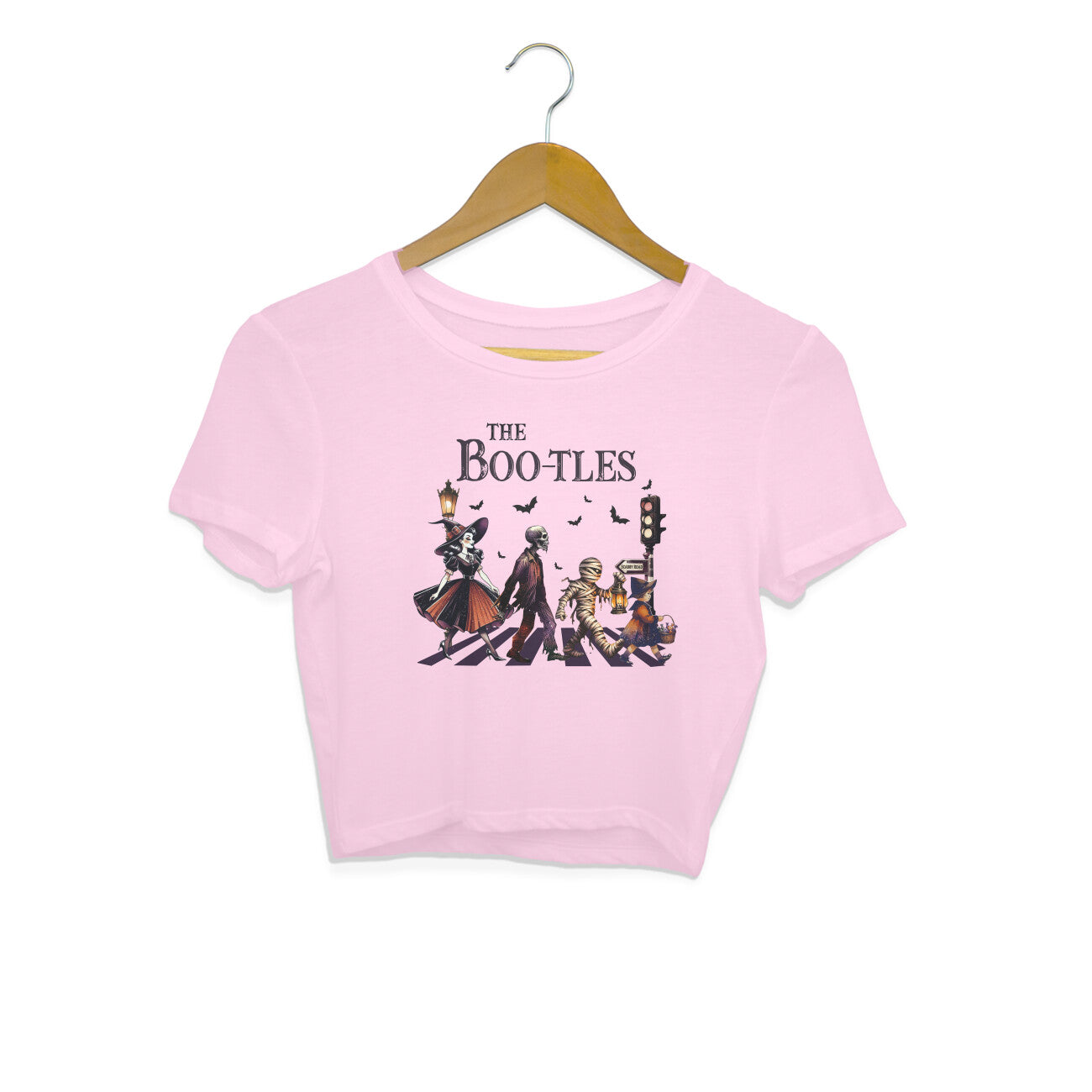The Bootles Crop Top Light Pink Printrove