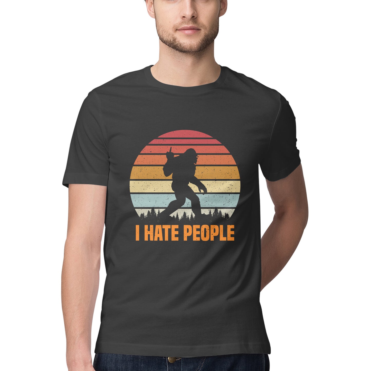 I Hate People T-Shirt Black Printrove
