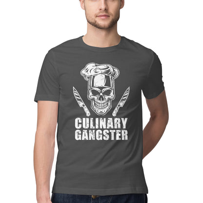 Culinary Gangster T-Shirt Charcoal Grey Printrove