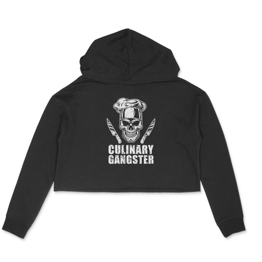Culinary Gangster Crop Hoodie Black Printrove