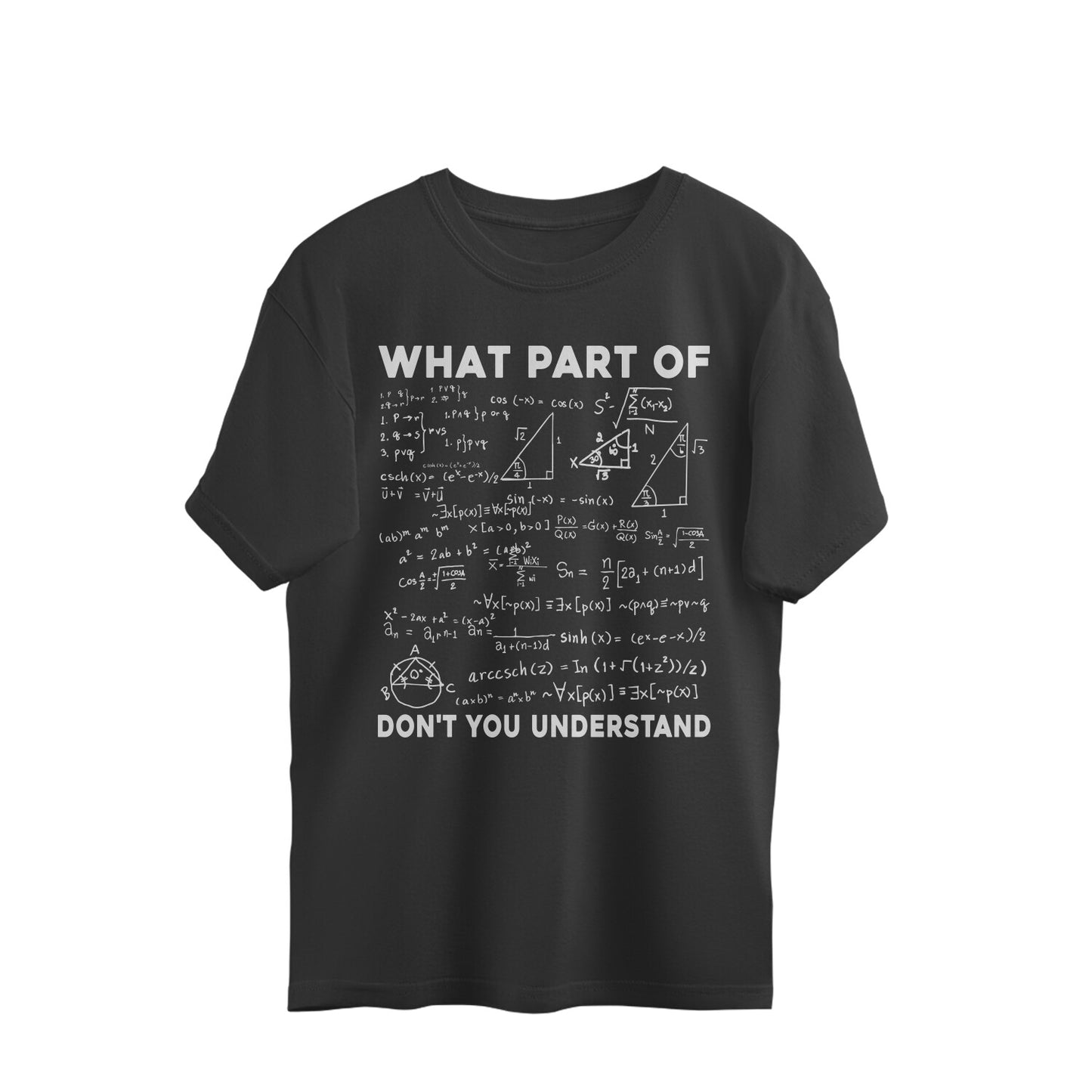 What Part Of Math Oversized T-Shirt Black Printrove