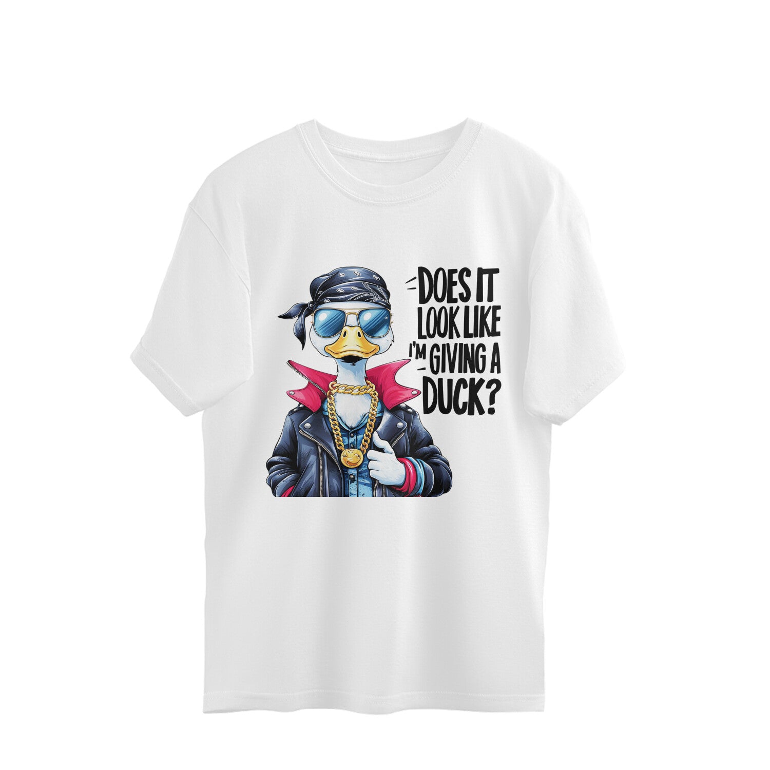 Giving A Duck Oversized T-Shirt White Printrove