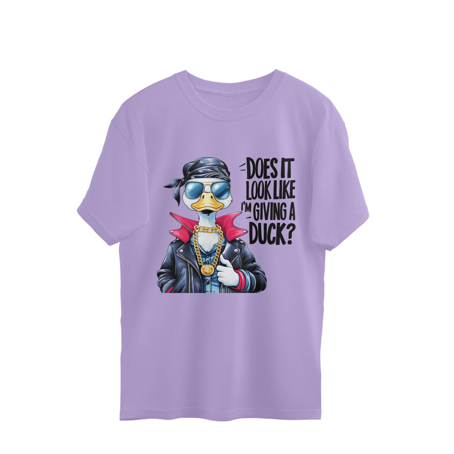 Giving A Duck Oversized T-Shirt Iris Lavender Printrove